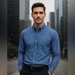 Men's Blue Dress Shirt 👕